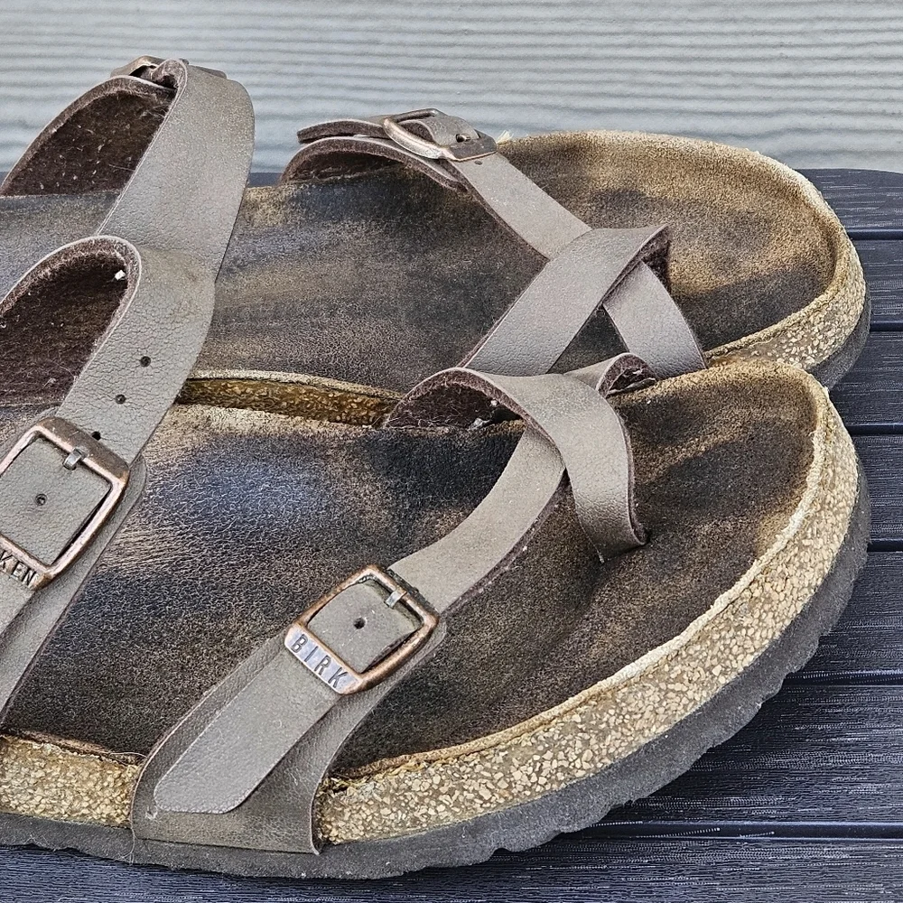 Birkenstock Mayari Brown Leather Sandal Womens Shoes EU Size 41